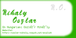 mihaly oszlar business card